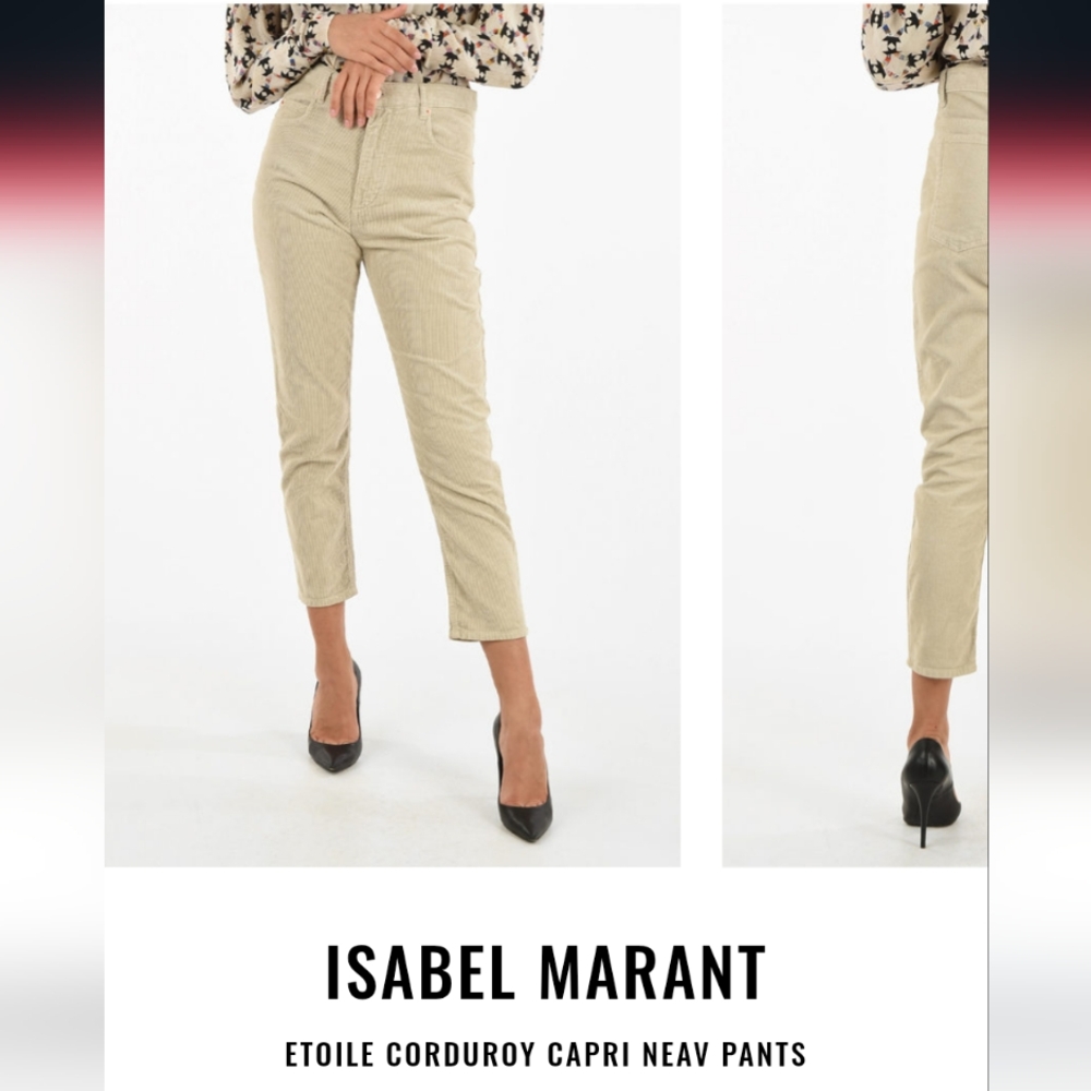 Isabel Marant Etoile Corduroy Capri Neav Pants